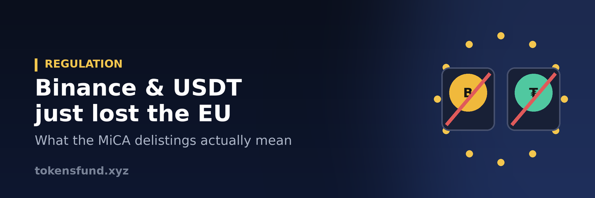 Binance suspended and USDT delisted in the EU under MiCA