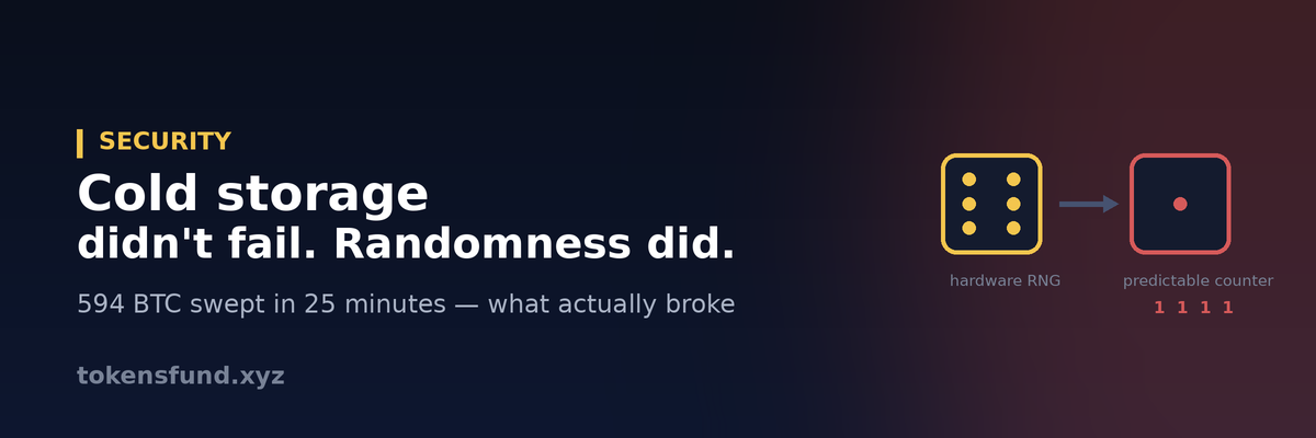 A hardware wallet whose keys were predictable from the moment they were created